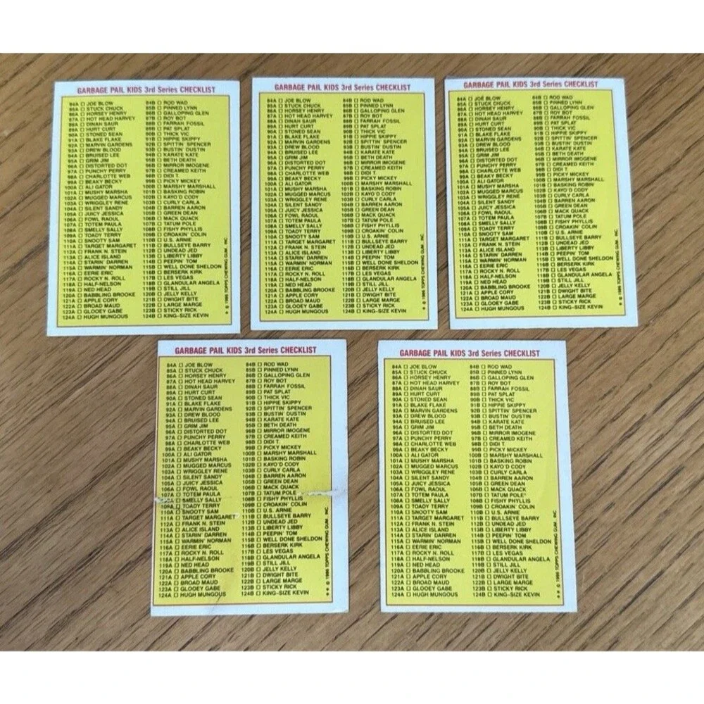 1986 GPK Garbage Pail Kids OS3 Original Series 3 Three Base Card 91a Blake Flake